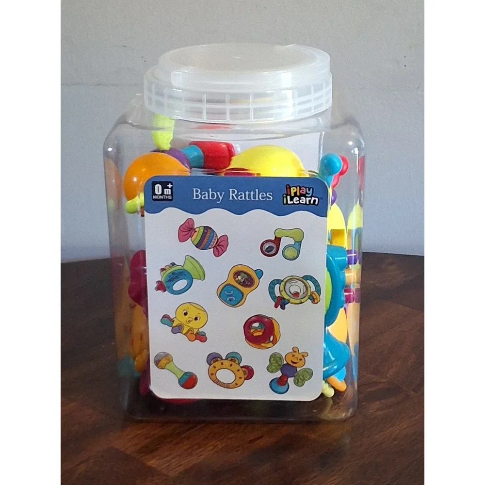 iPlay iLearn Baby Rattles 10pc Set Newborn Infant Sensory Toys BPA Free 10 Piece